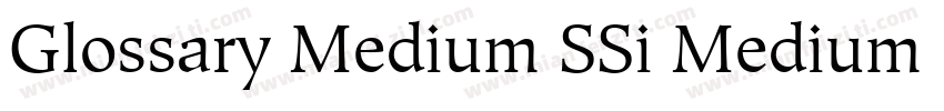 Glossary Medium SSi Medium Italic字体转换